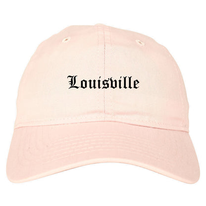 Louisville Colorado CO Old English Mens Dad Hat Baseball Cap Pink