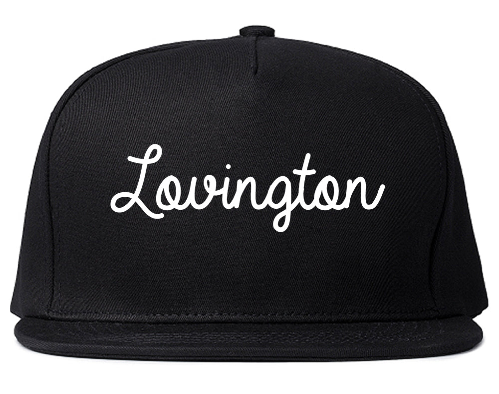 Lovington New Mexico NM Script Mens Snapback Hat Black
