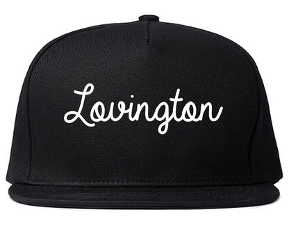 Lovington New Mexico NM Script Mens Snapback Hat Black