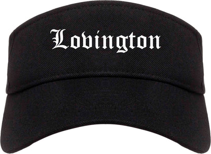 Lovington New Mexico NM Old English Mens Visor Cap Hat Black