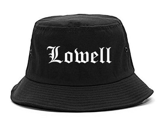 Lowell Indiana IN Old English Mens Bucket Hat Black