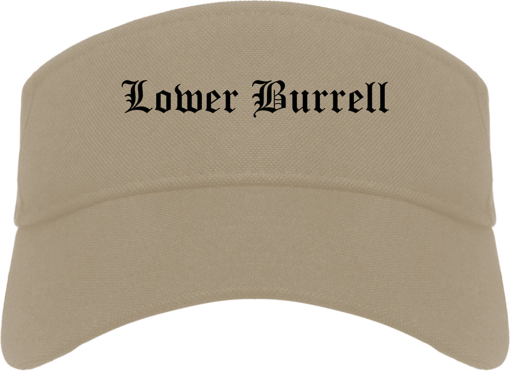 Lower Burrell Pennsylvania PA Old English Mens Visor Cap Hat Khaki