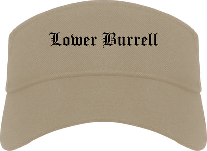 Lower Burrell Pennsylvania PA Old English Mens Visor Cap Hat Khaki