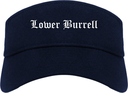 Lower Burrell Pennsylvania PA Old English Mens Visor Cap Hat Navy Blue