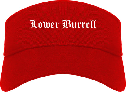 Lower Burrell Pennsylvania PA Old English Mens Visor Cap Hat Red
