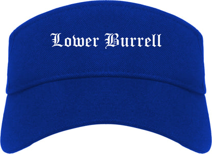 Lower Burrell Pennsylvania PA Old English Mens Visor Cap Hat Royal Blue