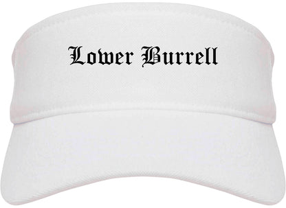 Lower Burrell Pennsylvania PA Old English Mens Visor Cap Hat White