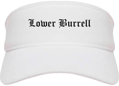 Lower Burrell Pennsylvania PA Old English Mens Visor Cap Hat White