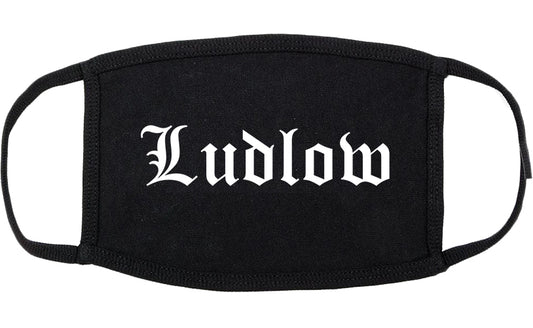 Ludlow Kentucky KY Old English Cotton Face Mask Black