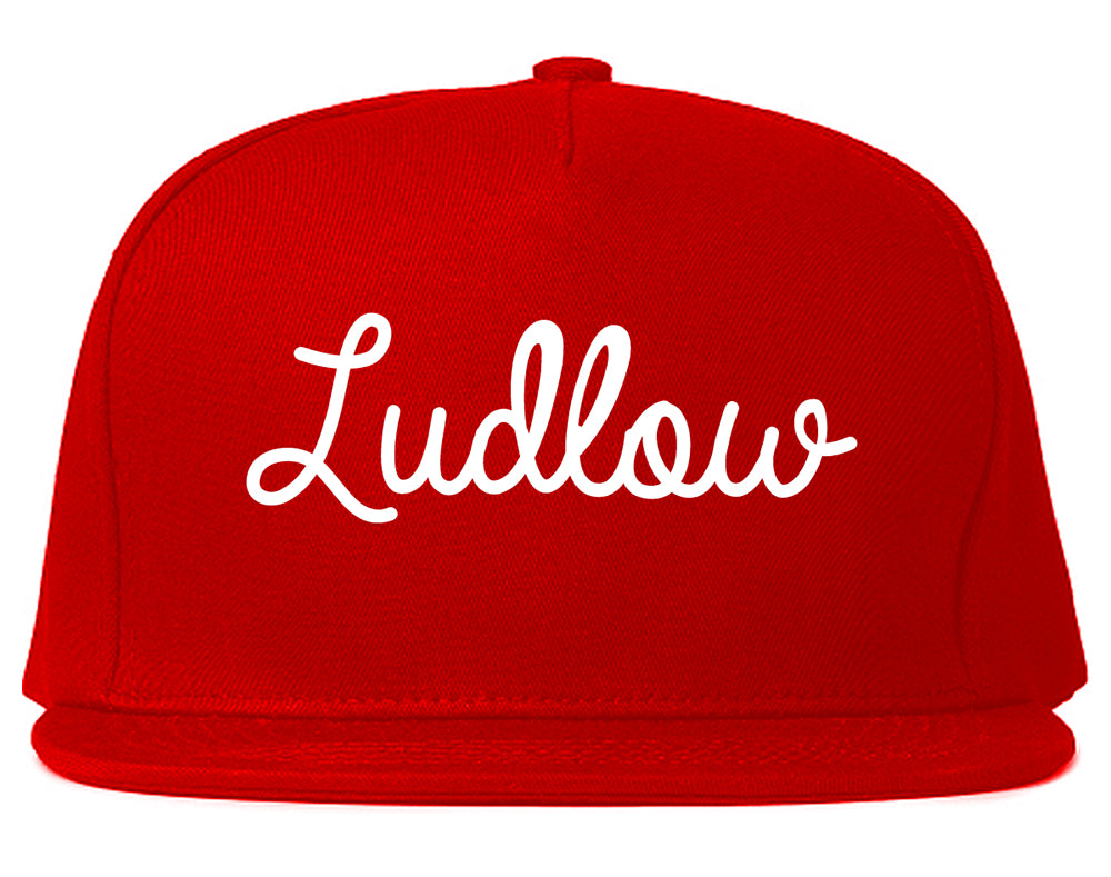 Ludlow Kentucky KY Script Mens Snapback Hat Red