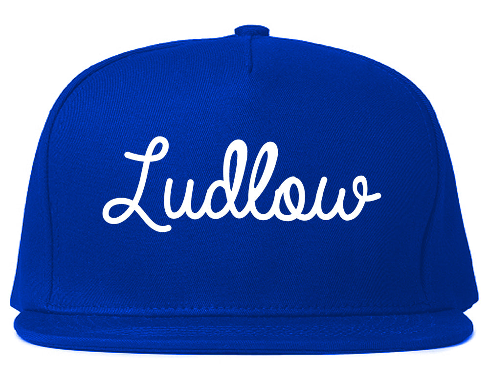 Ludlow Kentucky KY Script Mens Snapback Hat Royal Blue
