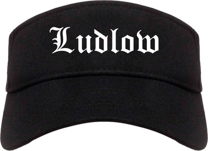 Ludlow Kentucky KY Old English Mens Visor Cap Hat Black