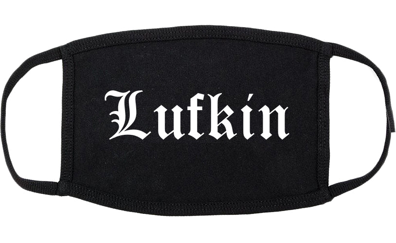 Lufkin Texas TX Old English Cotton Face Mask Black