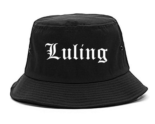 Luling Texas TX Old English Mens Bucket Hat Black