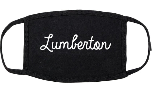 Lumberton North Carolina NC Script Cotton Face Mask Black