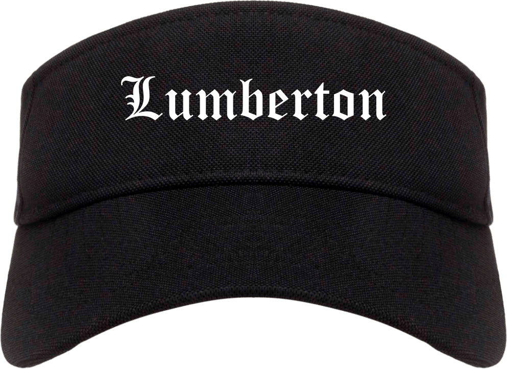 Lumberton North Carolina NC Old English Mens Visor Cap Hat Black