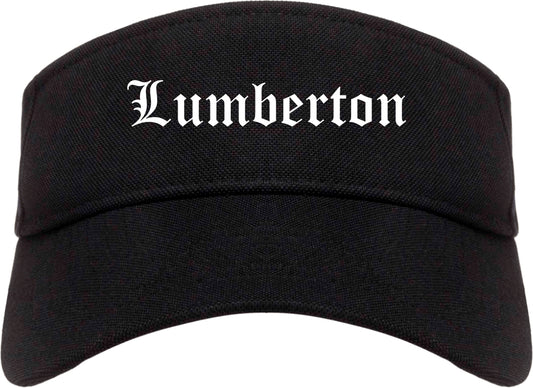 Lumberton North Carolina NC Old English Mens Visor Cap Hat Black