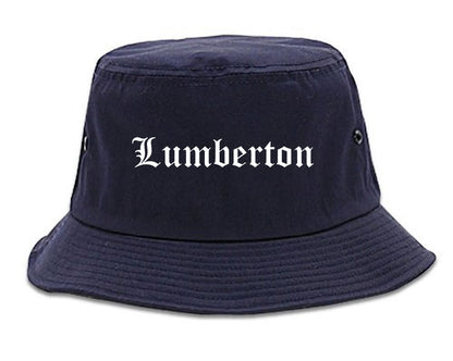 Lumberton Texas TX Old English Mens Bucket Hat Navy Blue