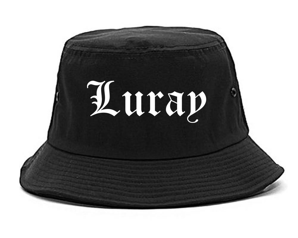 Luray Virginia VA Old English Mens Bucket Hat Black