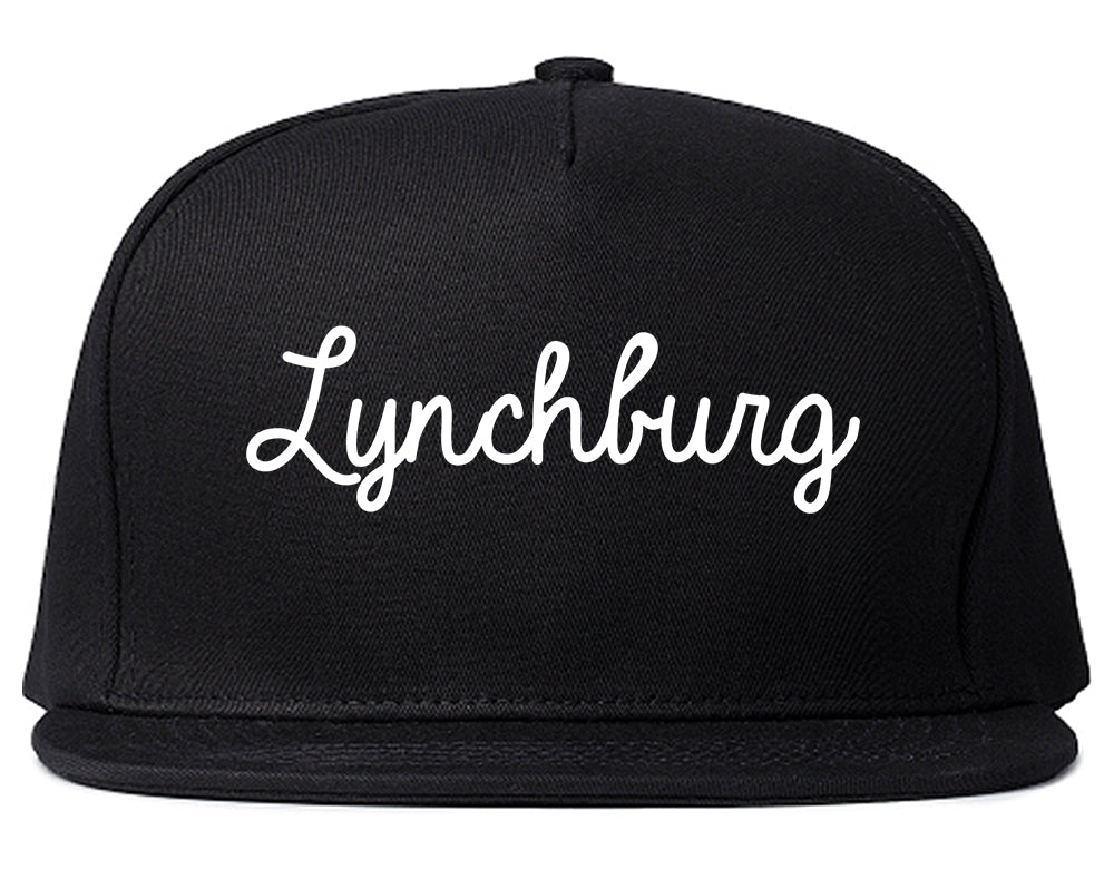 Lynchburg Tennessee TN Script Mens Snapback Hat Black