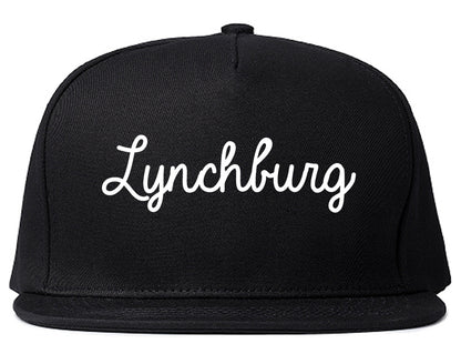 Lynchburg Tennessee TN Script Mens Snapback Hat Black