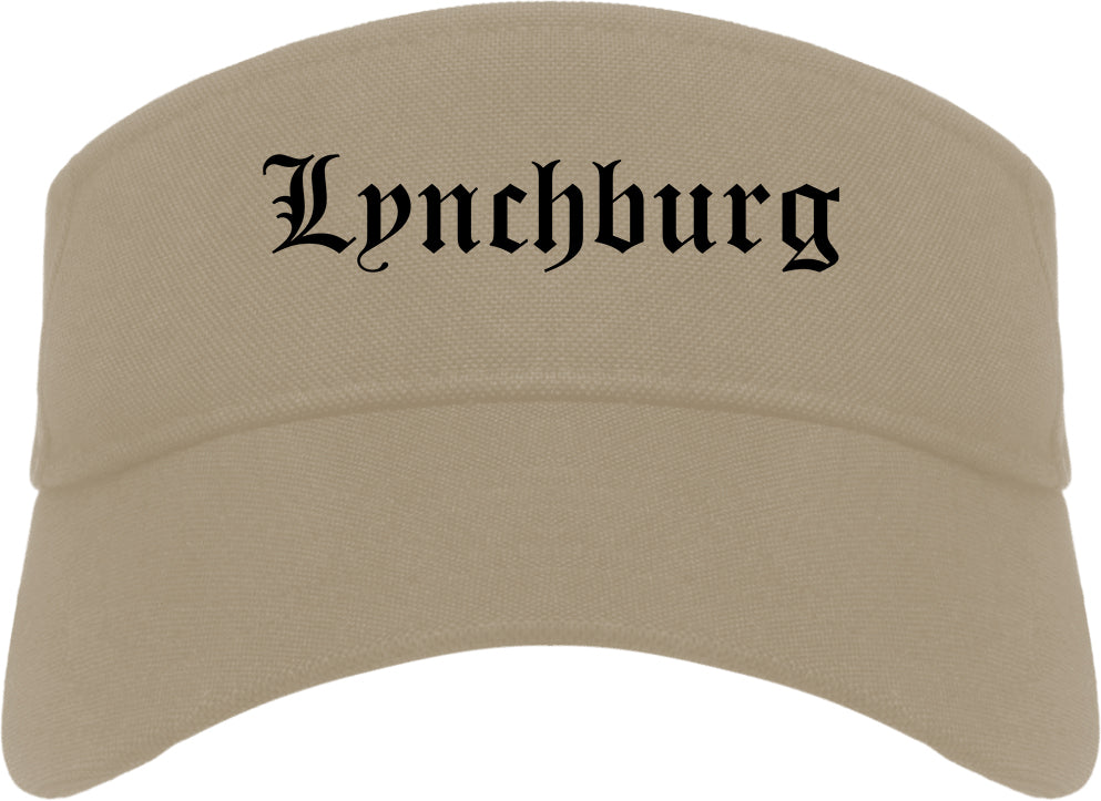 Lynchburg Tennessee TN Old English Mens Visor Cap Hat Khaki