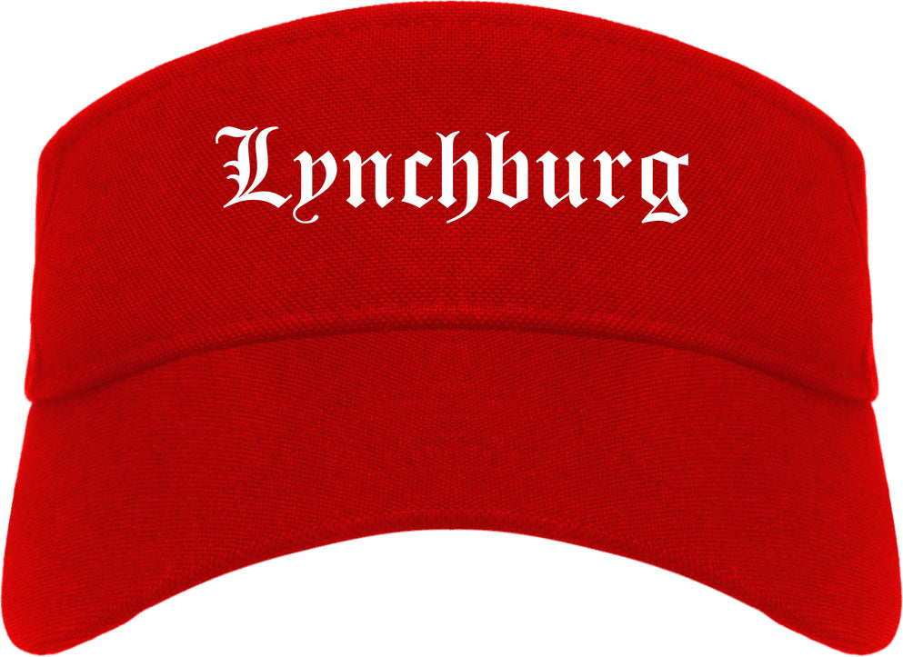 Lynchburg Tennessee TN Old English Mens Visor Cap Hat Red