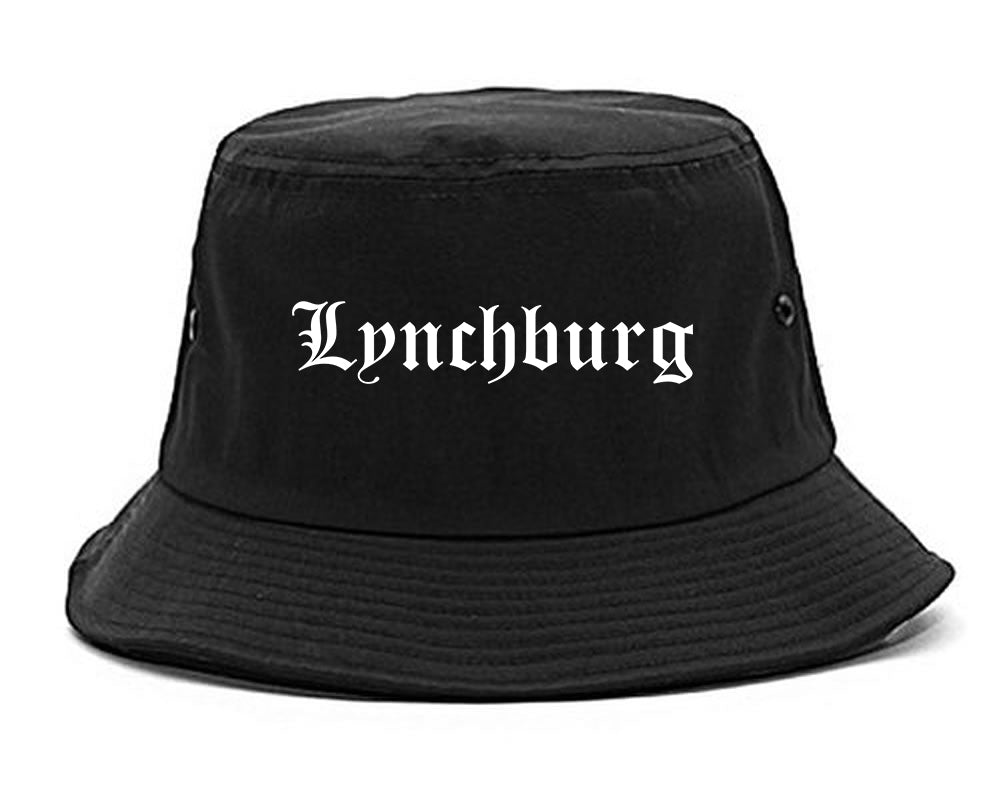 Lynchburg Virginia VA Old English Mens Bucket Hat Black