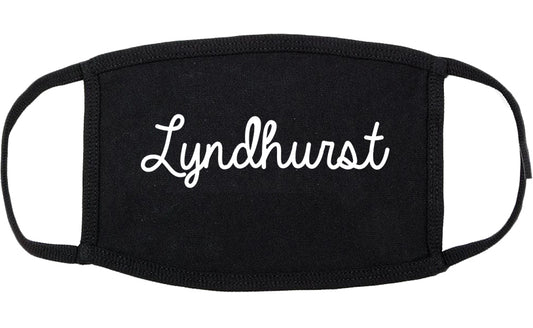 Lyndhurst Ohio OH Script Cotton Face Mask Black