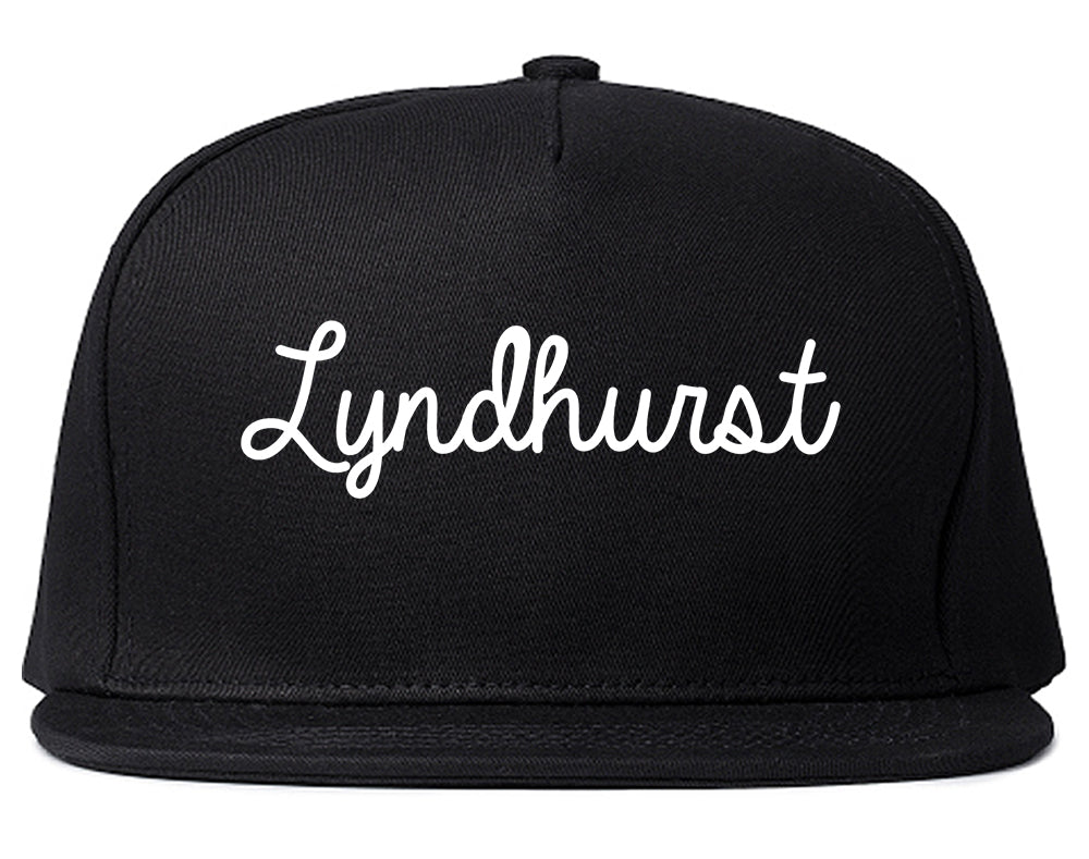 Lyndhurst Ohio OH Script Mens Snapback Hat Black
