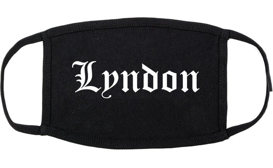 Lyndon Kentucky KY Old English Cotton Face Mask Black