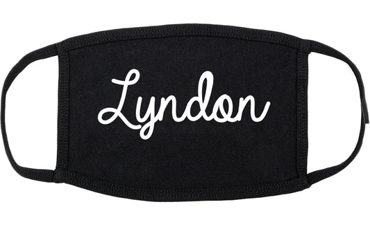 Lyndon Kentucky KY Script Cotton Face Mask Black