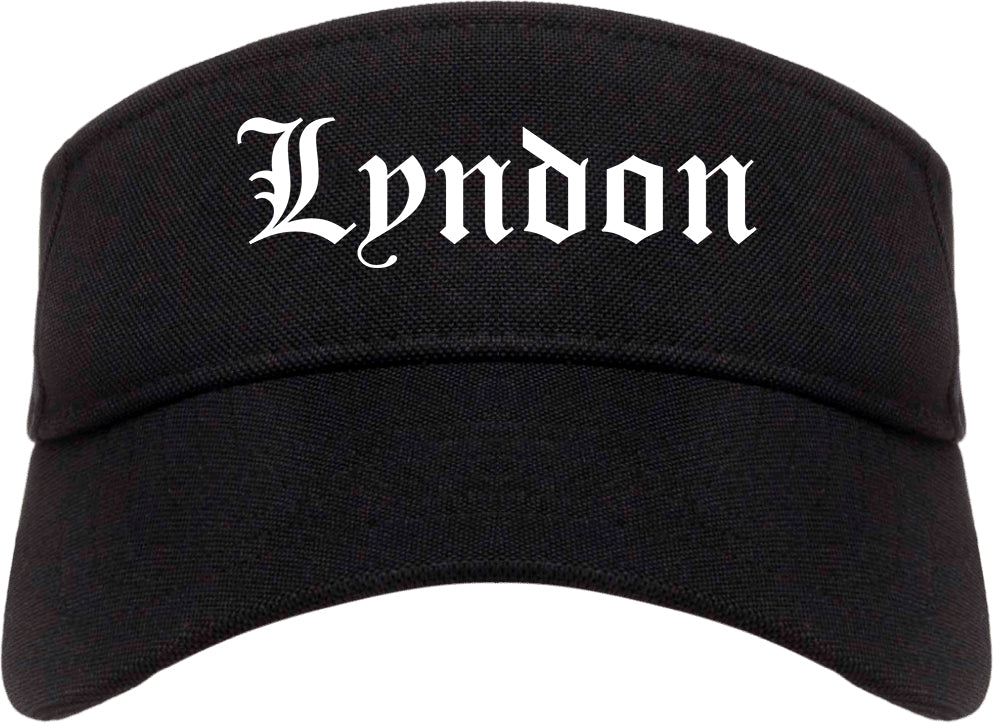 Lyndon Kentucky KY Old English Mens Visor Cap Hat Black