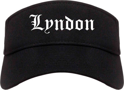Lyndon Kentucky KY Old English Mens Visor Cap Hat Black