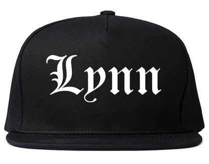 Lynn Massachusetts MA Old English Mens Snapback Hat Black
