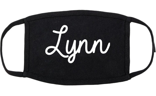 Lynn Massachusetts MA Script Cotton Face Mask Black