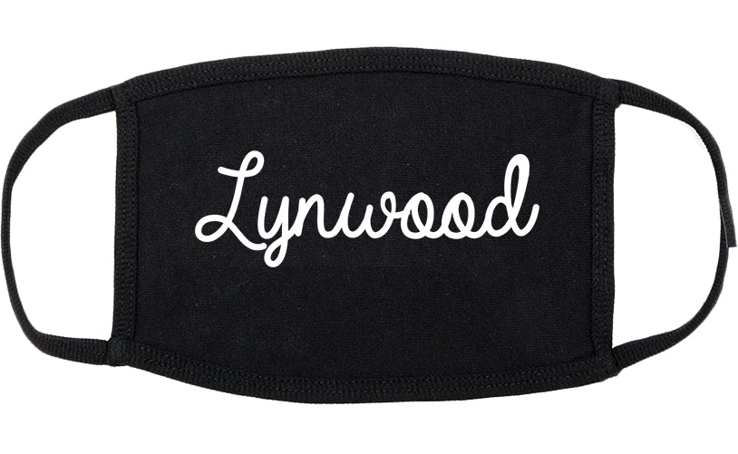 Lynwood California CA Script Cotton Face Mask Black