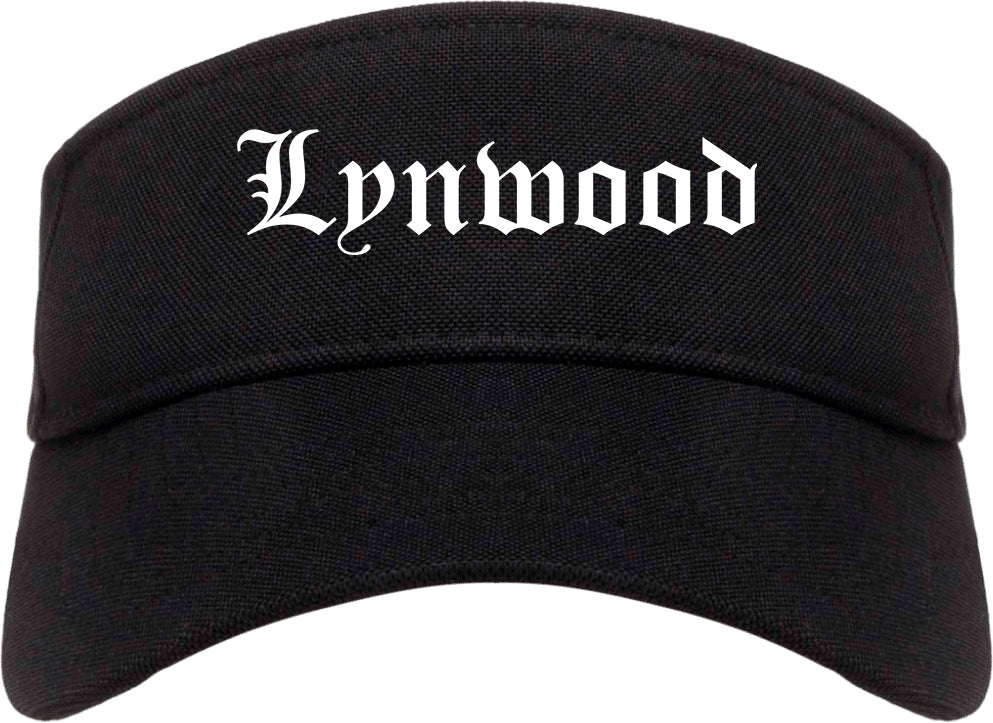 Lynwood California CA Old English Mens Visor Cap Hat Black