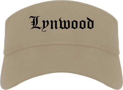Lynwood California CA Old English Mens Visor Cap Hat Khaki