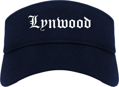 Lynwood California CA Old English Mens Visor Cap Hat Navy Blue