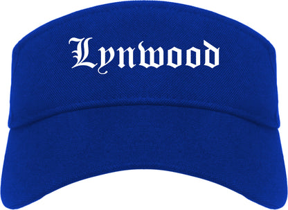 Lynwood California CA Old English Mens Visor Cap Hat Royal Blue