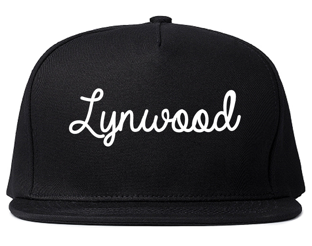 Lynwood Illinois IL Script Mens Snapback Hat Black