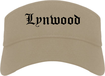 Lynwood Illinois IL Old English Mens Visor Cap Hat Khaki