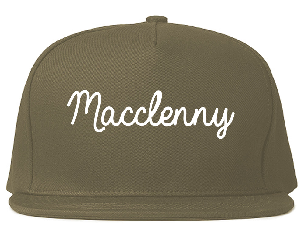 Macclenny Florida FL Script Mens Snapback Hat Grey