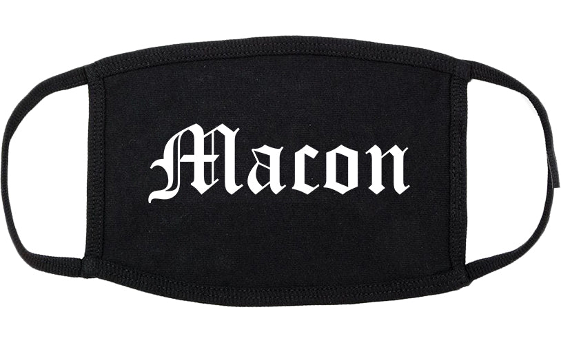 Macon Georgia GA Old English Cotton Face Mask Black