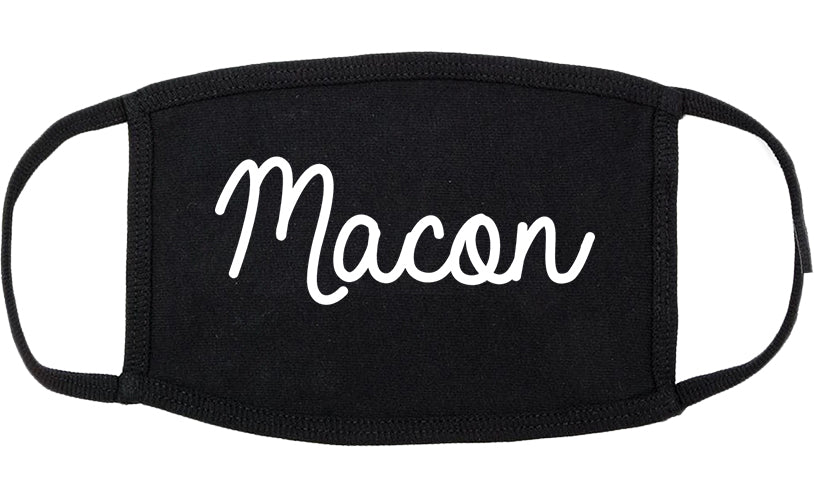 Macon Georgia GA Script Cotton Face Mask Black