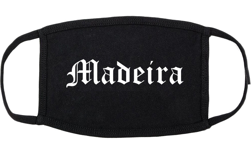 Madeira Ohio OH Old English Cotton Face Mask Black