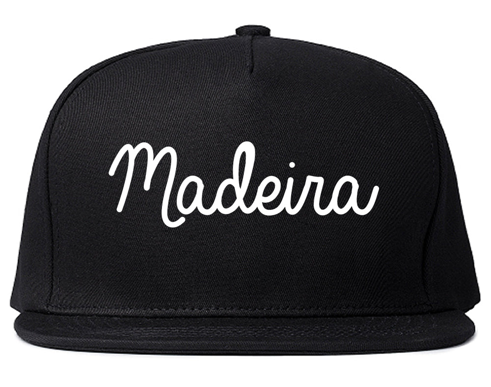 Madeira Ohio OH Script Mens Snapback Hat Black