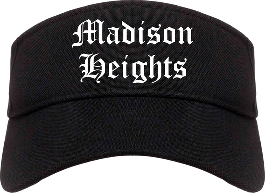 Madison Heights Michigan MI Old English Mens Visor Cap Hat Black