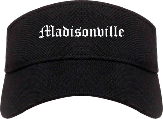 Madisonville Tennessee TN Old English Mens Visor Cap Hat Black